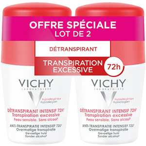 Vichy Déodorant Détranspirant Intensif 72h Roll-On Lot de 2 x 50ml - Publicité