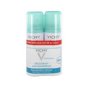 Vichy Deodorant Anti-Transpirant Efficacite 48H Lot de 2 x 125 ml - Lot 2 x 125 ml