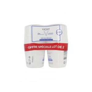 Vichy Deodorant 24H Toucher Sec Peau Sensible Roll-On Lot de 2 x 50 ml - Lot 2 x 50 ml