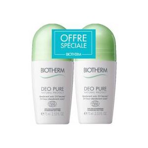 Biotherm Déo Pure Natural Protect Déodorant Soin 24H Roll-On Bio Lot de 2 x 75 ml - Lot 2 x 75 ml - Publicité