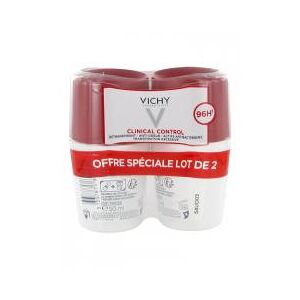 Vichy Deodorant 96H Clinical Control Detranspirant Anti-Odeur Roll-On Lot de 2 x 50 ml - Lot 2 x 50 ml