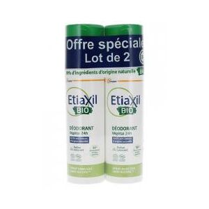 Etiaxil Deodorant Vegetal 24h Bio Lot de 2 x 100 ml - Lot 2 x 100 ml