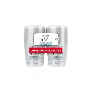 Vichy Deodorant Invisible Resist Dermo Detranspirant 72H Roll On Lot de 2 x 50 ml Lot 2 x 50 ml