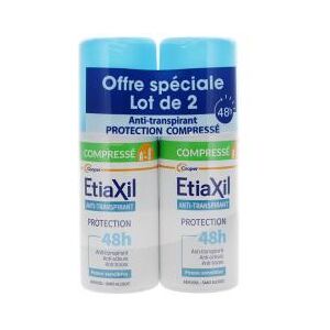 Etiaxil Deodorant Anti-Transpirant Protection 48H Peaux Sensibles Aerosol Compresse Lot de 2 x 100 ml - Lot 100