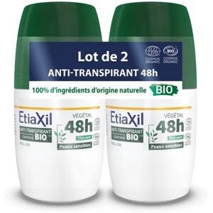 Bio Déodorant Anti-Transpirant Thé Vert 48h Roll-On 2x50ml