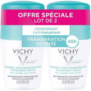 Vichy Traitement Anti-Transpirant 48h Transpiration Intense Roll-On 2x50ml - Publicité