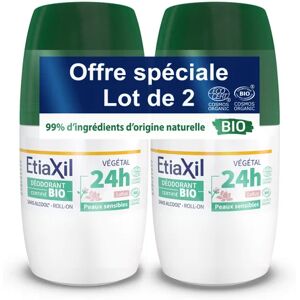 Déodorant 24H Bio Végétal Lotus Roll-On 2x50ml