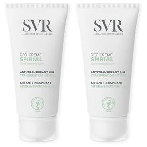 SVR Spirial Deo-Creme Déodorant Anti transpirant Crème 2x50ml - Publicité