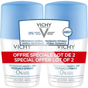 Vichy Duo Deodorant Mineral Roll On 48h Tolerance Optimale