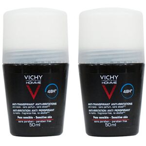 Vichy homme déodorant bille peaux sensibles x 2 - Publicité