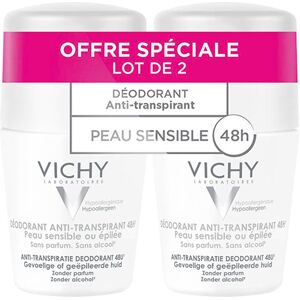 Vichy Déodorant peaux sensibles anti-transpirant x 2 - Publicité