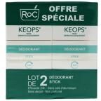 RoC Keops Déodorant Stick 24H 2 x 40 ml - Lot 2 x 40 ml