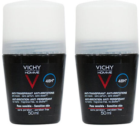 Vichy homme déodorant bille peaux sensibles x 2