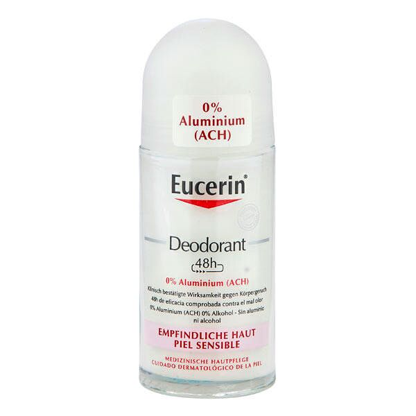 eucerin deodorante roll-on pelle sensibile 48 h 0 % alluminio 50 ml