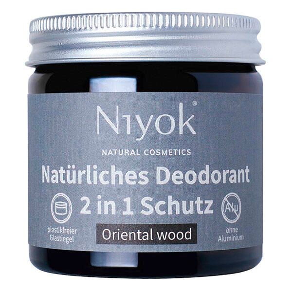 niyok 2 in 1 crema deodorante antitraspirante - legno orientale 40 ml