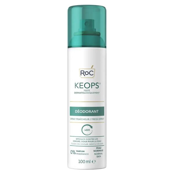 roc keops deodorante spray fresco 48h antitraspirante 100 ml