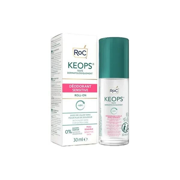 roc keops deodorante roll-on sensitive pelle fragile 30 ml