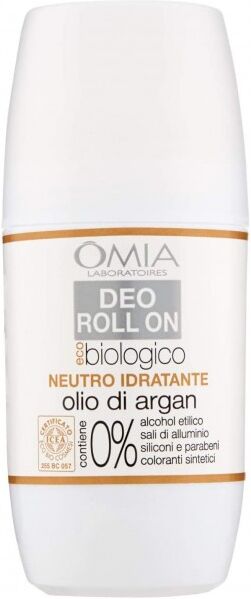 Antica Farmacia Orlandi Omia Deodorante Biologico Neutro Idratante Roll On 50ml.Olio Di Argan