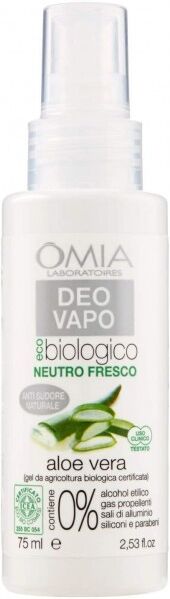 Antica Farmacia Orlandi Omia Deodorante Biologico Neutro Fresco Vapo 75ml.Aloe Vera