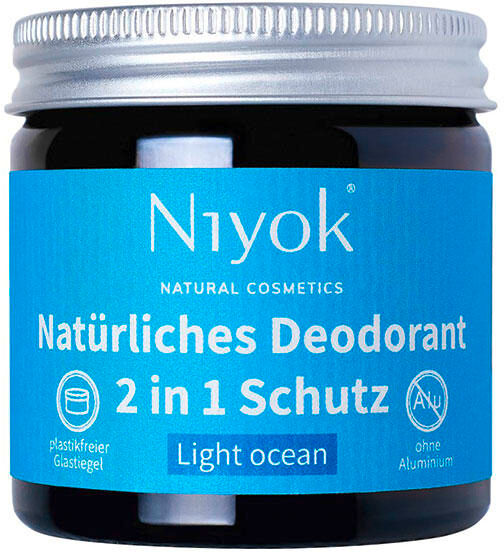 Niyok 2 in 1 crema deodorante antitraspirante - Oceano chiaro 40 ml