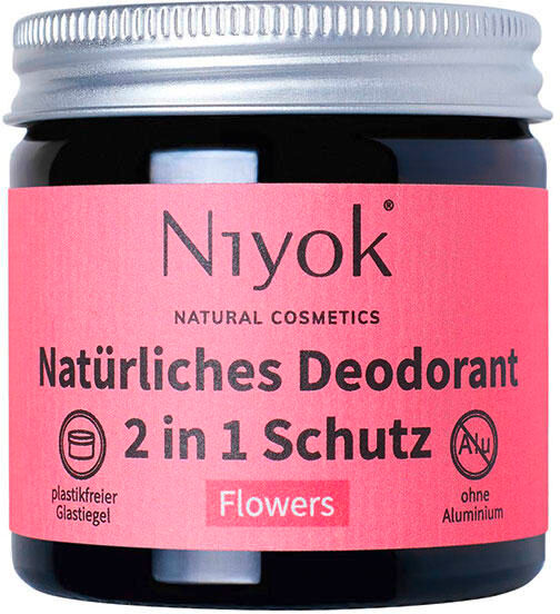 Niyok 2 in 1 crema deodorante antitraspirante - Fiori 40 ml