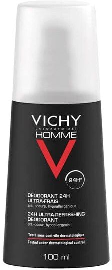 VICHY Homme Deodorante Spray Fresco Uomo 24h 100 Ml