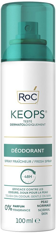 Roc Keops Deodorante Spray Fresco 48h Pelle Normale 100ml