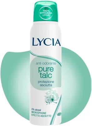 Lycia Spray Gas Antiodorante Pure Talc Protezione Asciutta 150 ml