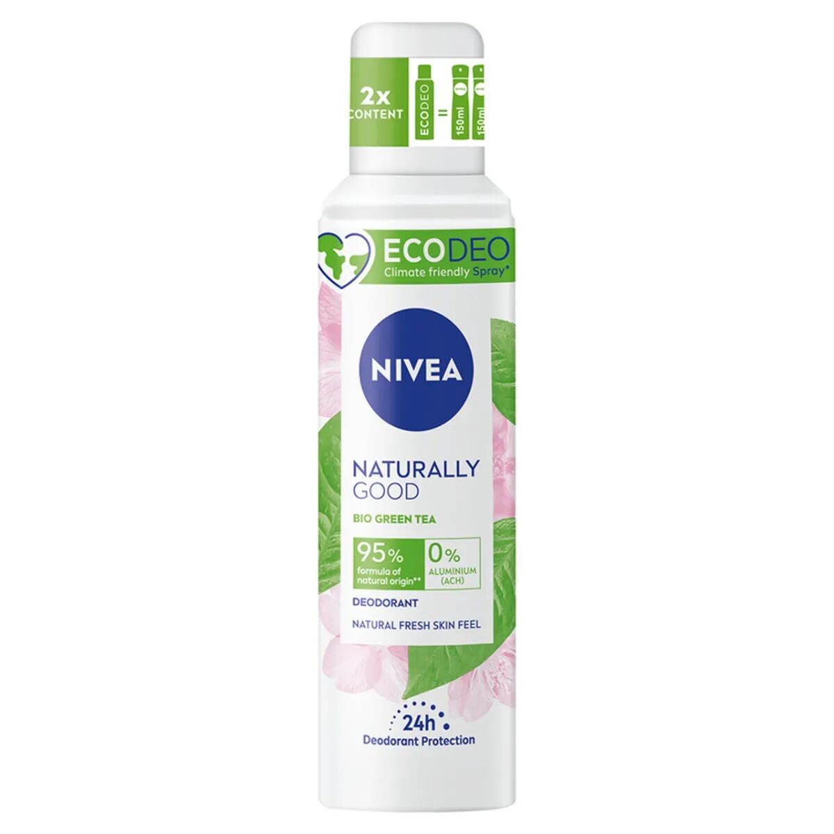 Nivea Naturally Good Deodorante Spray Profumazione Tè Verde Bio 125 ml