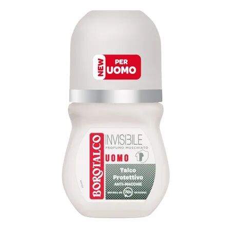 Borotalco Deodorante Uomo Roll-On Invisibile Anti-Macchie Profumo Muschiato 50 ml