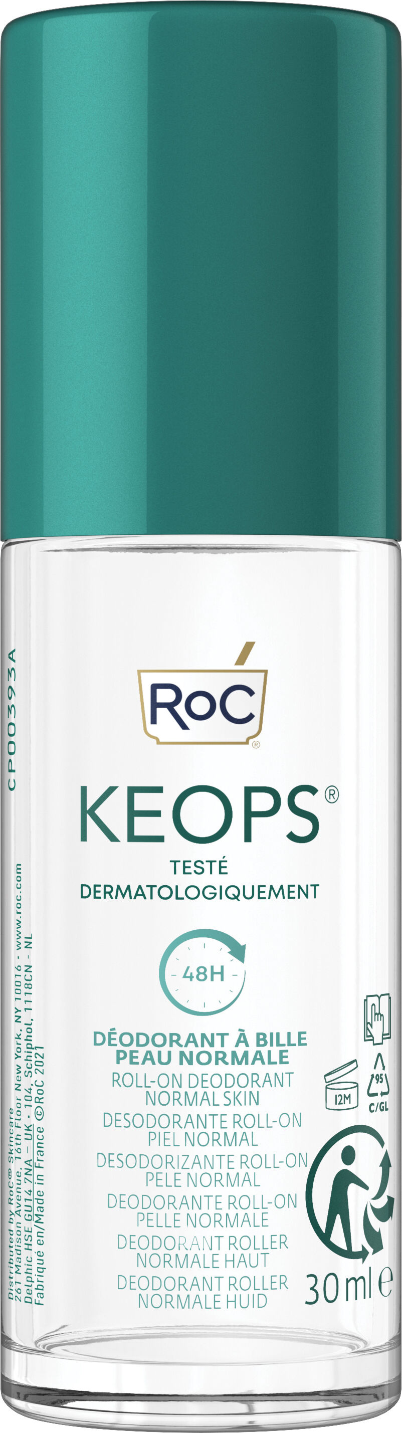 roc Keops Deodorante Roll-On 48h Senza Alcool 30 ml