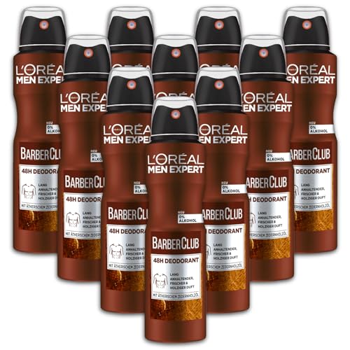 topDeal 10 stuks Men Expert Deospray Barber Club Deodorant Deodorant Deodorant 10 x 150 ml