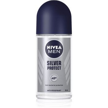 Nivea Men Silver Protect antitranspirante roll-on para homens 50 ml. Men Silver Protect