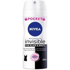 Nivea Invisible Black & White Clear antiperspirant in a spray W 100 ml