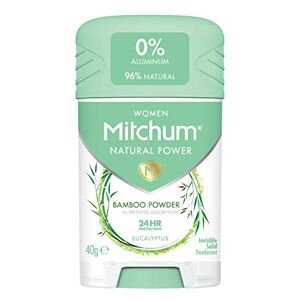 Mitchum Women 24HR Natural Vegan Deodorant Stick with 96% Natural Ingredients (40g) Aluminium Free, Eucalyptus Scent, Dermatologist Tested