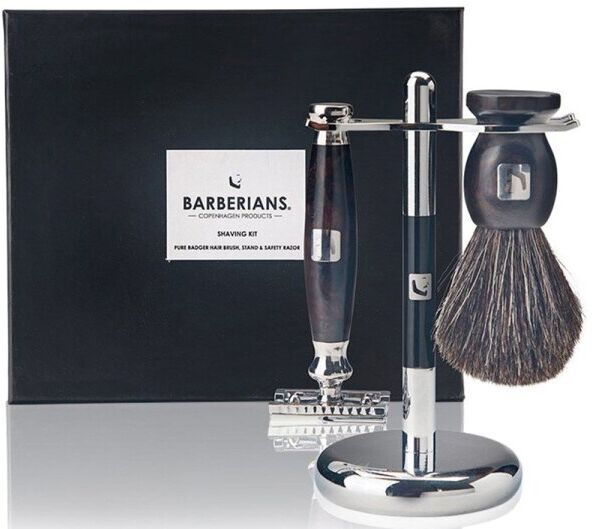 Barberians Giftbox Shaving Set - Safety Razor, Shaving Brush Pure Bad