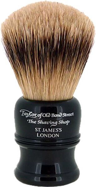 Taylor of Old Bond Street Super Badger Shaving Brush black Rasierpins