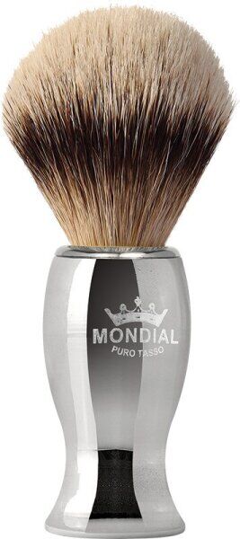 Mondial Exclusive Rasierpinsel Silvertip Badger Metal