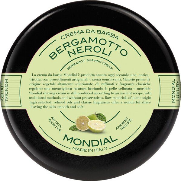 Mondial Luxury Shaving Cream Plexi Bowl 150 ml Bergamotto Neroli Rasi