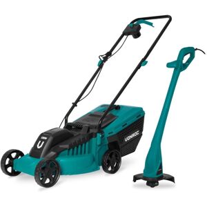 VONROC Plæneklipper 1300W 32cm klippebredde - Græstrimmer 300W Ø230mm klippediameter