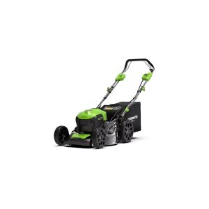 Greenworks GD40LM46SP, Skubbe plæneklipper, 750 m², 46 cm, 2,5 cm, 7 mm, 4 hjul