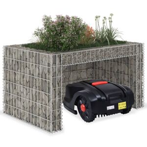 vidaXL garage til plæneklipper med plantekasse stålwire 110x80x60 cm