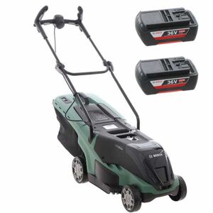 Bosch Tondeuse électrique à 2 batteries 2 Ah BOSCH UniversalRotak 36-560 - bac de ramassage 38 cm