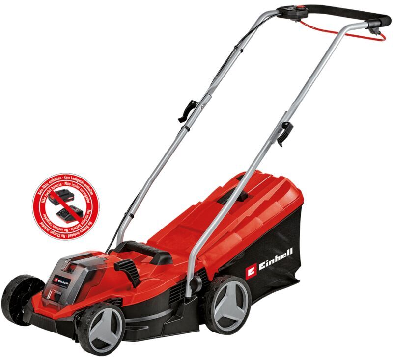 EINHELL Tondeuse à gazon sans fil GE-CM 18/33 Li - Largeur de coupe 33 cm - 5 niveaux