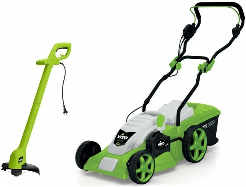 VITO GARDEN Tondeuse electrique 1800W Moteur induction coupe 42 cm + Coupe bordure 250W