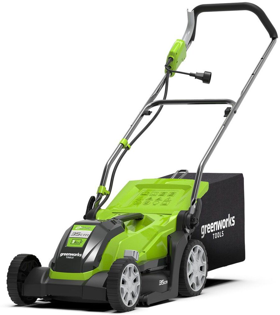 GREENWORKS Tondeuse à gazon électrique à fil GREENWORKS 35cm de largeur de coupe, 1000W -