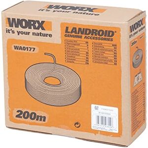 Worx WA0177 Filo perimetrale, lunghezza  200 mt. per Robot rasaerba Landroid,colore nero