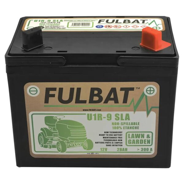 fulbat batteria al gel per trattorino 12 v 28 a   u1r9sla  positivo  destro l195xh176xp125 mm