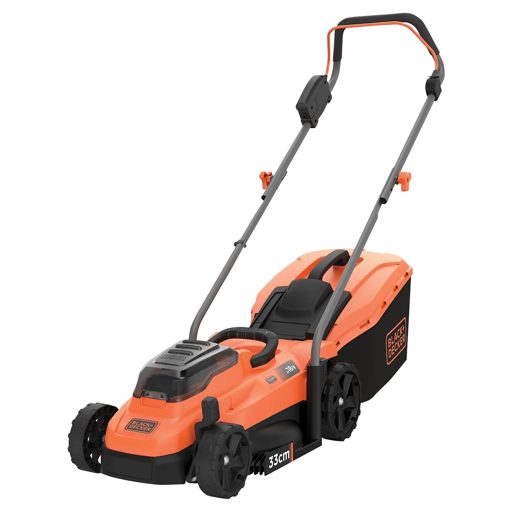 Black & Decker TOSAERBA BATTERIA 18 V B&D BCMW33184L2- QW TAGLIO 33 cm 2 BATTERIE LITIO DA 4 Ah