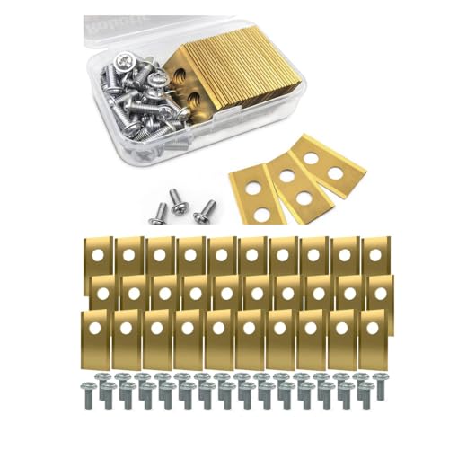 ZenXstore 30 x titanium messen, robotmaaibladen, reservemessen voor robotmaaiers, reservemessen geschikt voor Worx Landroid y LandXcape, Zoef Robot